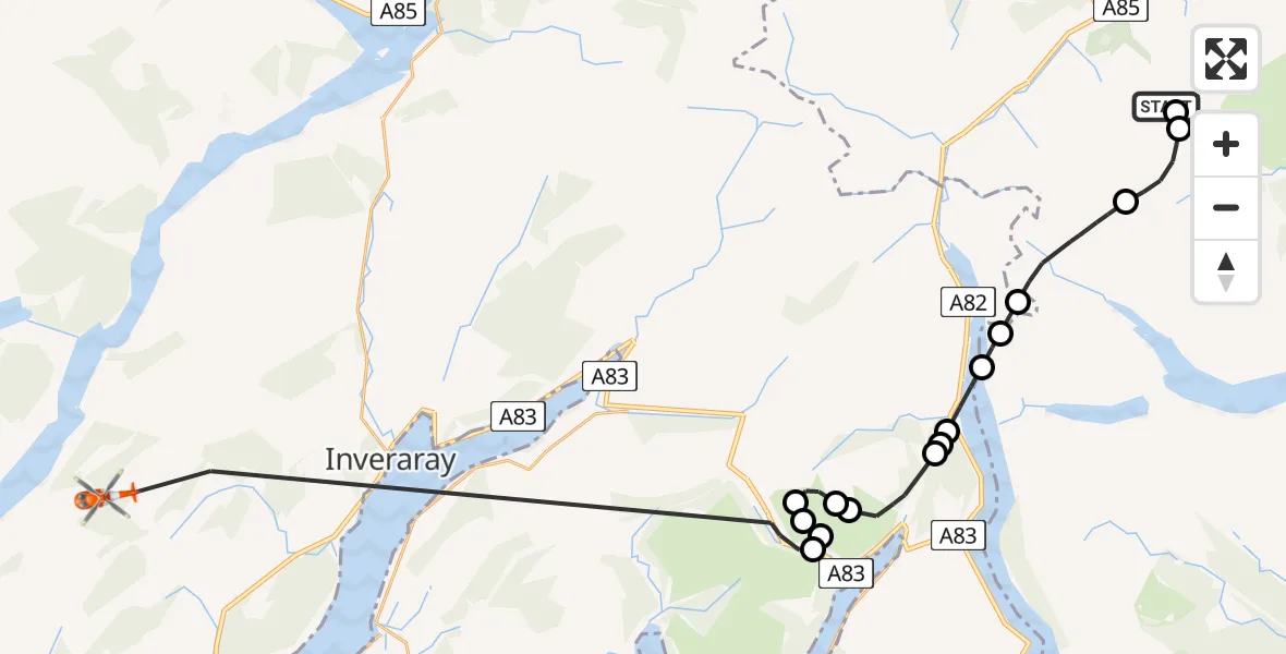 Flight route Coastguard Helicopter Coire Ardrain - Argyll and Bute, 06 May 2026, 15:47