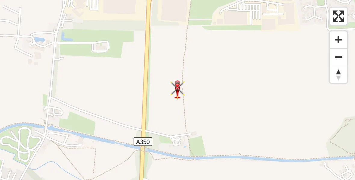 Flight route Air Ambulance Helicopter Melksham - Melksham, 07 May 2026, 21:56