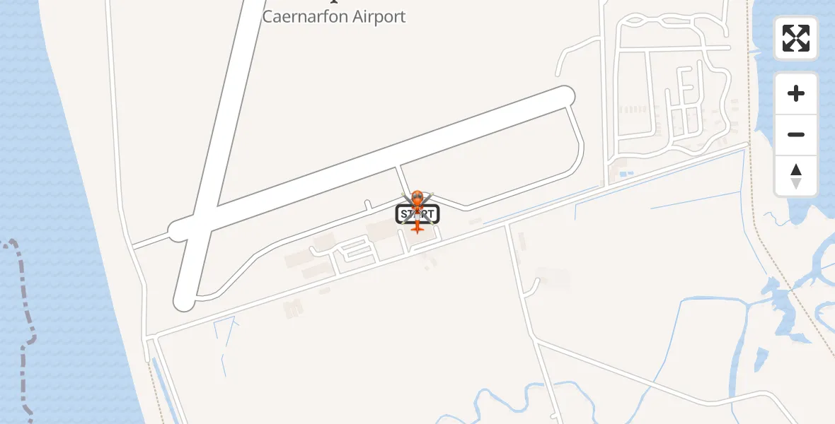 Flight route Coastguard Helicopter Caernarfon Airport - Caernarfon Airport, 08 May 2026, 06:50