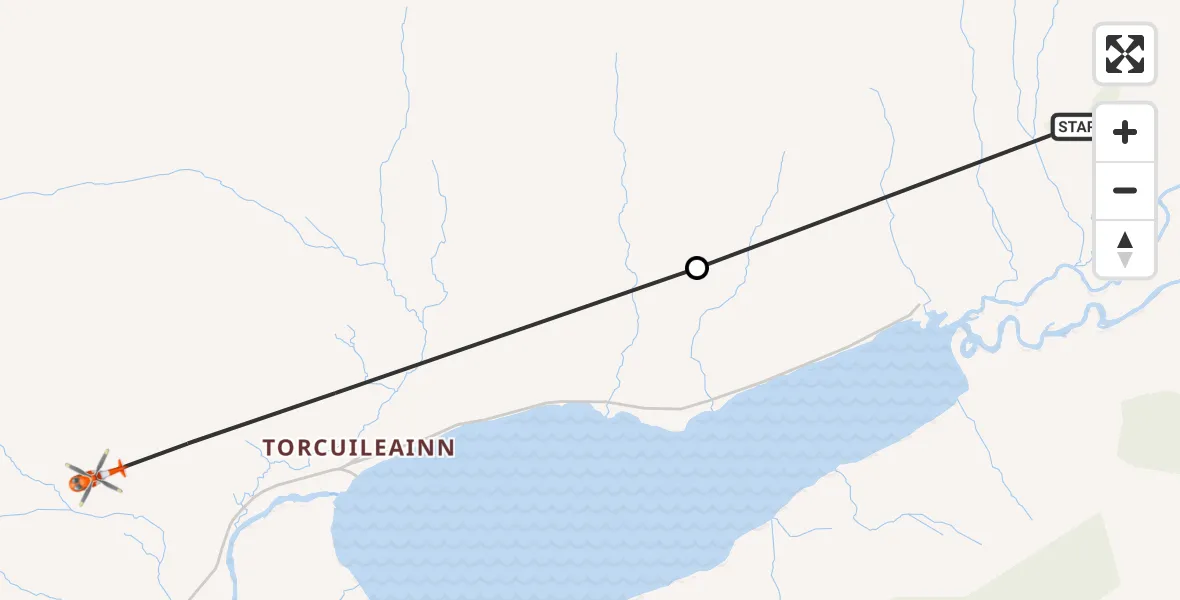 Flight route Coastguard Helicopter Cnuic nan Eildean - Torcuileainn, 08 May 2026, 13:33