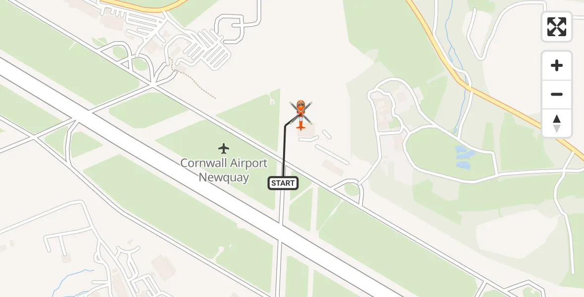 Flight route Coastguard Helicopter Cornwall Airport Newquay - Cornwall Airport Newquay, 08 May 2026, 16:12