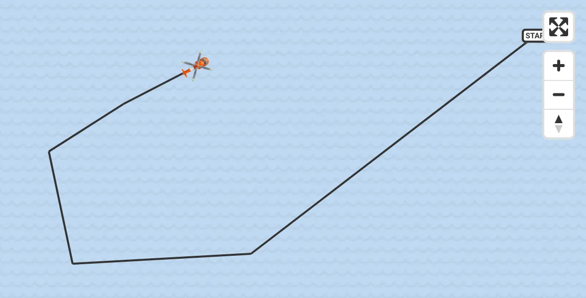 Flight route Coastguard Helicopter Inner Seas - Inner Seas, 09 May 2026, 09:23