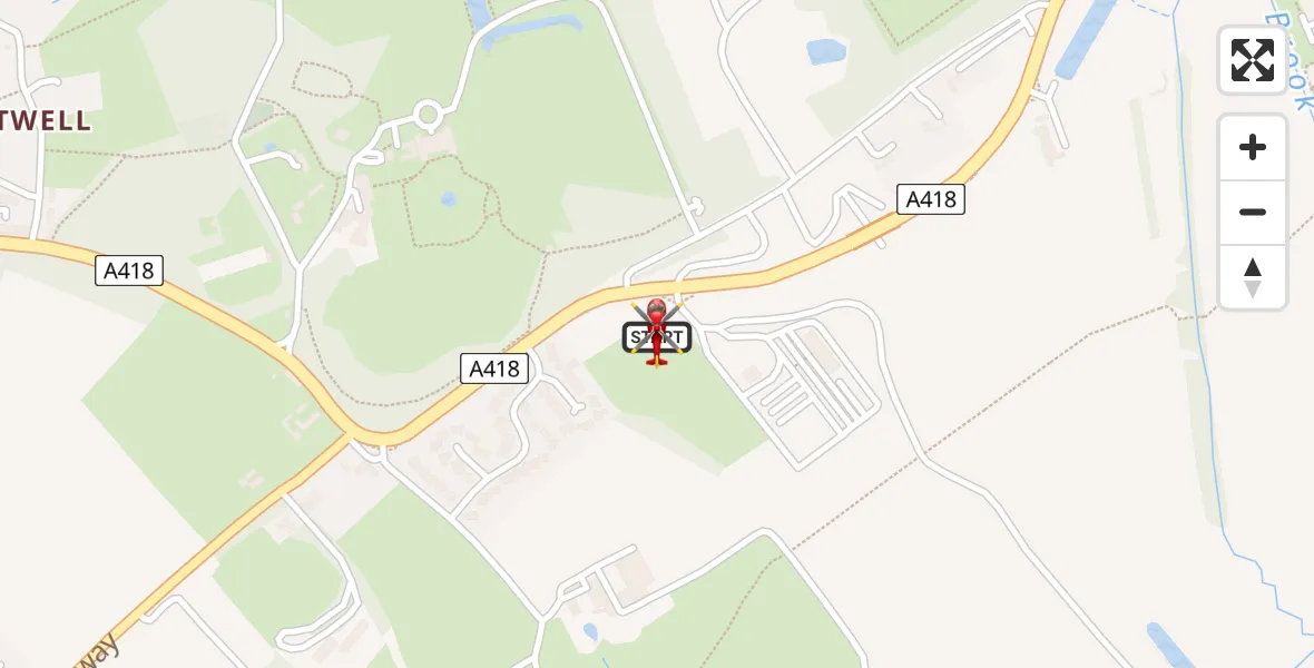 Flight route Air Ambulance Helicopter Stone with Bishopstone and Hartwell - Stone, 09 May 2026, 09:33