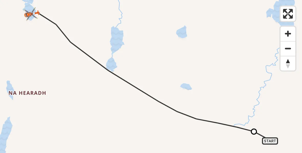 Flight route Coastguard Helicopter Coire Loch nan Eang - Àirigh Mhòr Gleann Langadail, 09 May 2026, 09:35