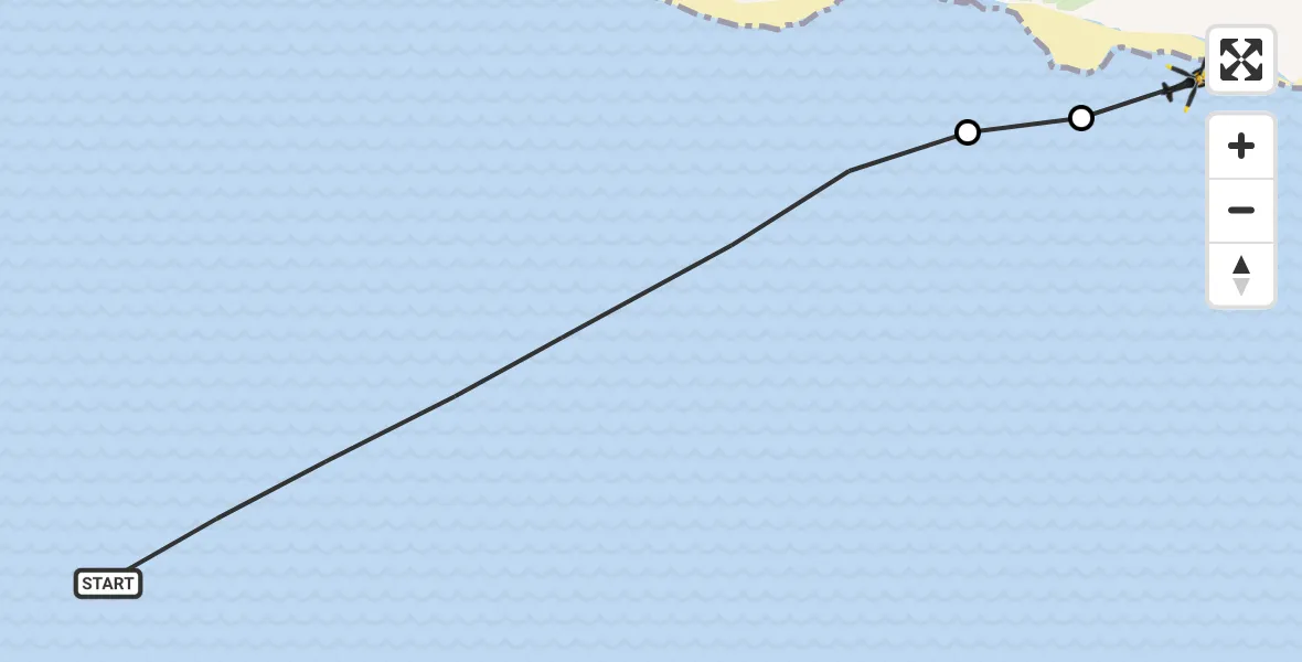 Flight route Police Helicopter Bristol Channel - Boverton, 09 May 2026, 10:47
