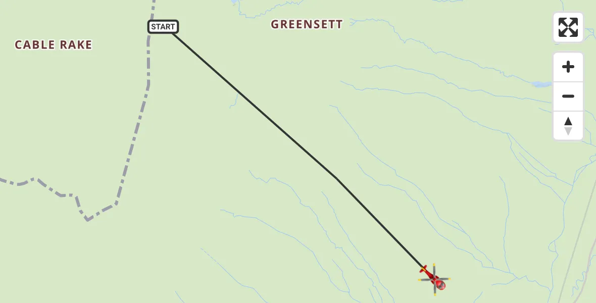 Flight route Air Ambulance Helicopter Ingleton - Ingleton, 09 May 2026, 11:31