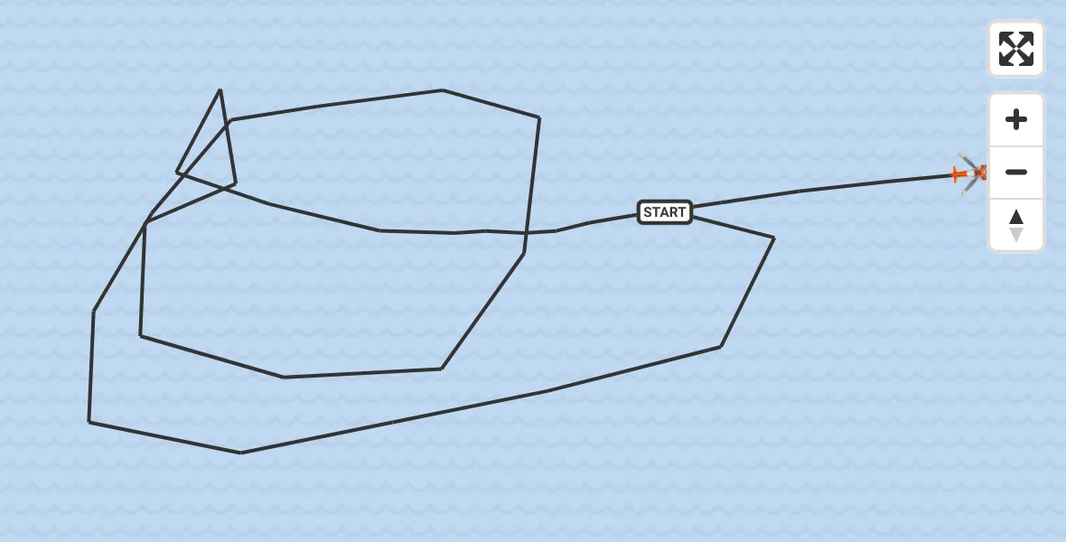 Flight route Coastguard Helicopter English Channel - English Channel, 09 May 2026, 11:45
