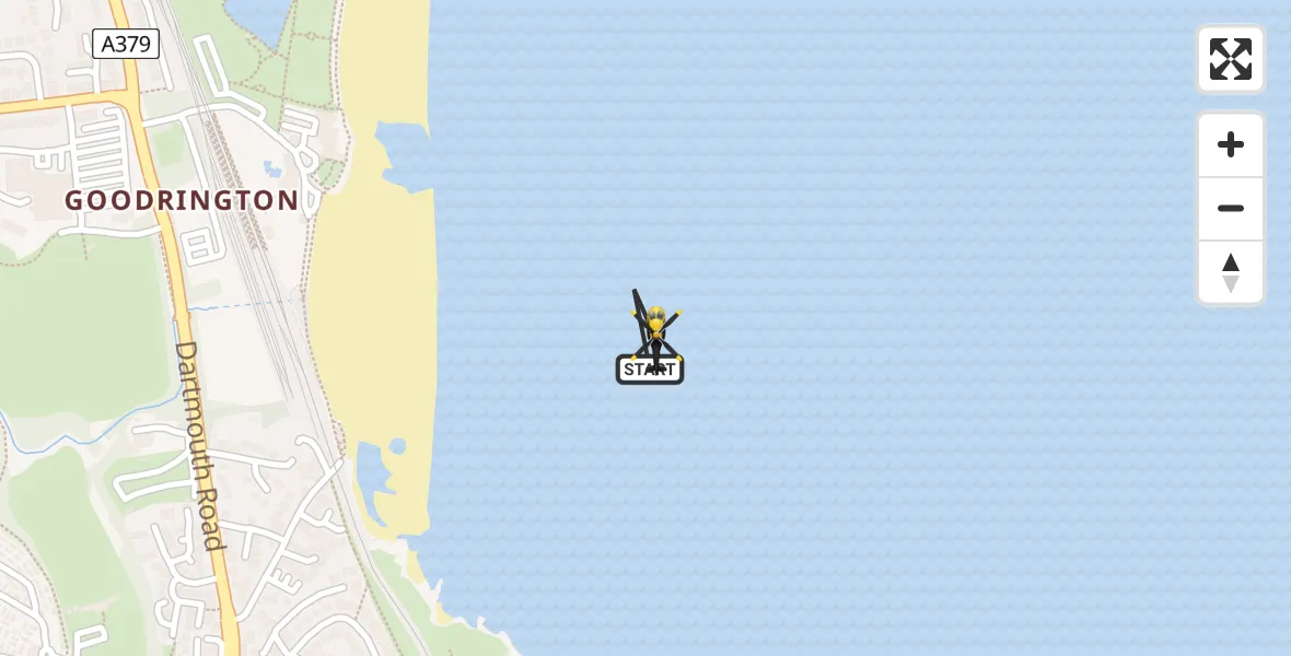 Flight route Police Helicopter Paignton - Paignton, 09 May 2026, 19:36