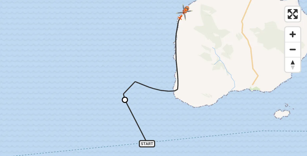Flight route Coastguard Helicopter Irish Sea - Inner Seas, 09 May 2026, 20:35