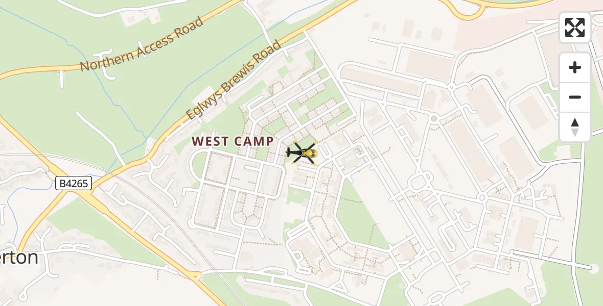 Flight route Police Helicopter MOD St Athan - MOD St Athan, 10 May 2026, 00:34