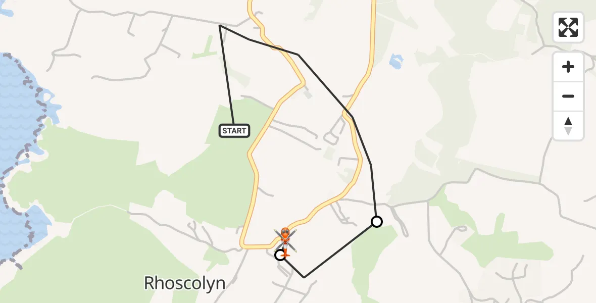 Flight route Coastguard Helicopter Trearddur - Holyhead, 10 May 2026, 04:41