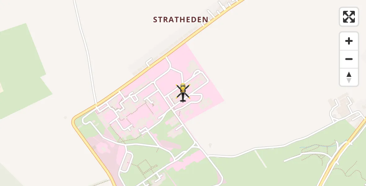 Flight route Police Helicopter Cupar Muir - Cupar Muir, 10 May 2026, 09:44