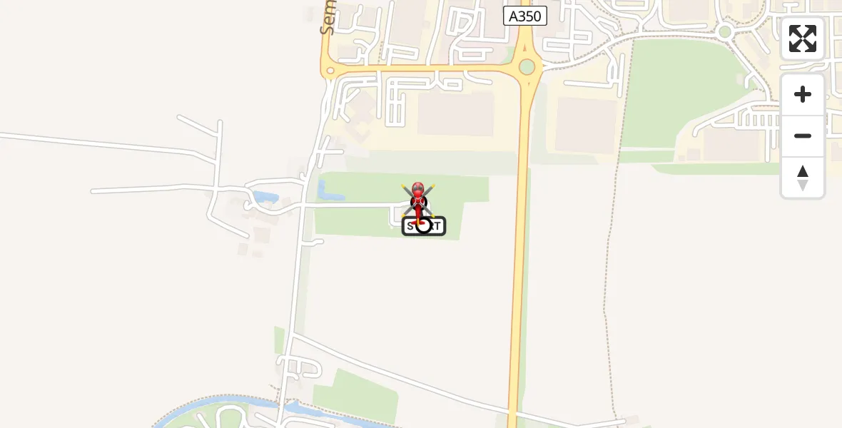 Flight route Air Ambulance Helicopter Wiltshire Air Ambulance - Wiltshire Air Ambulance, 10 May 2026, 11:26