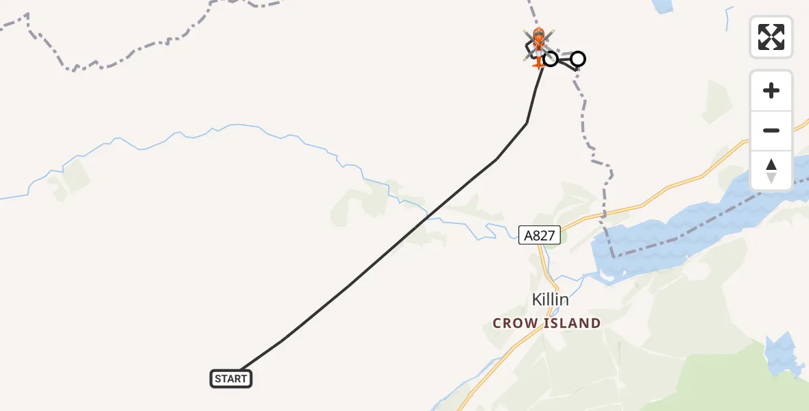 Flight route Coastguard Helicopter Stirling - Stirling, 10 May 2026, 13:30