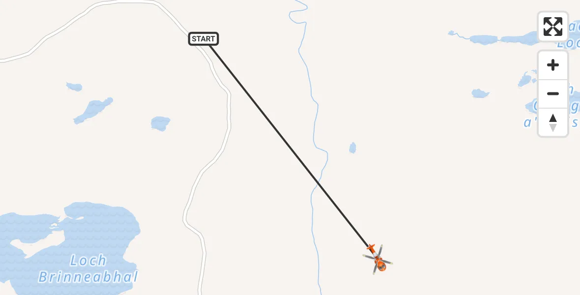 Flight route Coastguard Helicopter Gearraidh Brinneabhal - Gearraidh Brinneabhal, 10 May 2026, 15:21