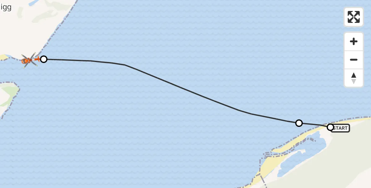 Flight route Coastguard Helicopter Buckie Loch - Castlecraig, 10 May 2026, 15:29