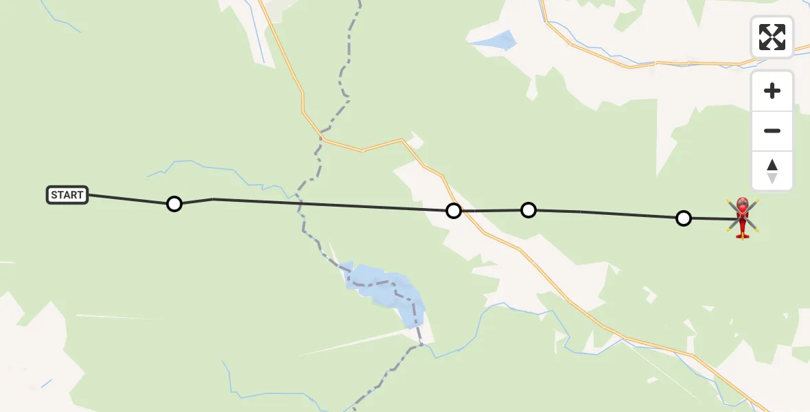 Flight route Air Ambulance Helicopter Culgaith - Stanhope, 10 May 2026, 16:59