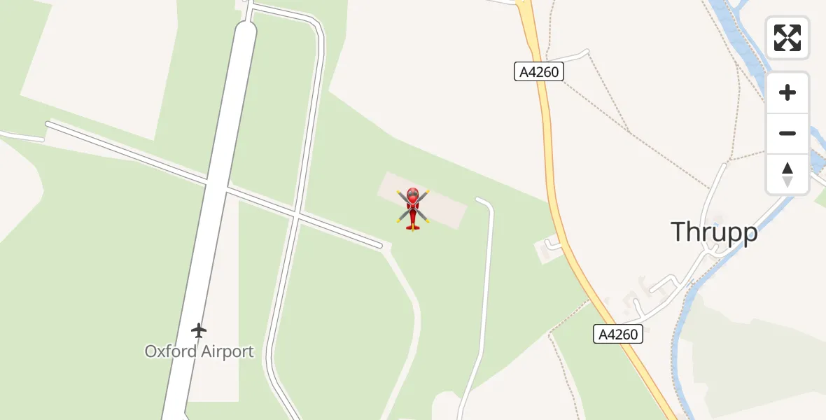 Flight route Air Ambulance Helicopter London Oxford Airport - London Oxford Airport, 11 May 2026, 09:49