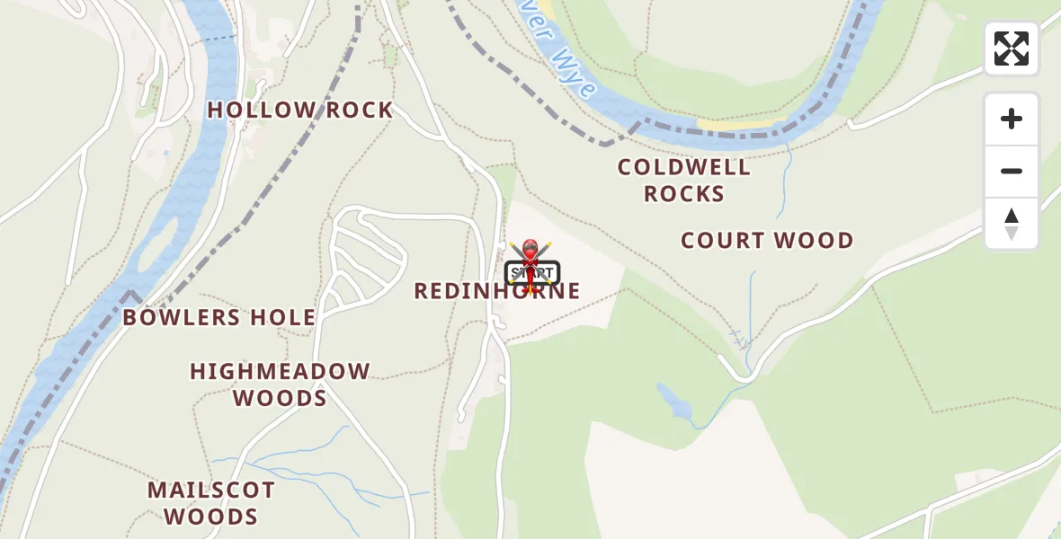 Flight route Air Ambulance Helicopter Forest of Dean - Forest of Dean, 11 May 2026, 10:20