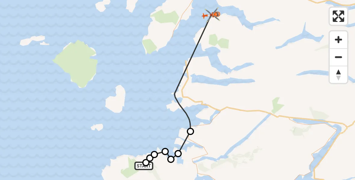 Flight route Coastguard Helicopter Highland - Inner Seas, 11 May 2026, 15:06
