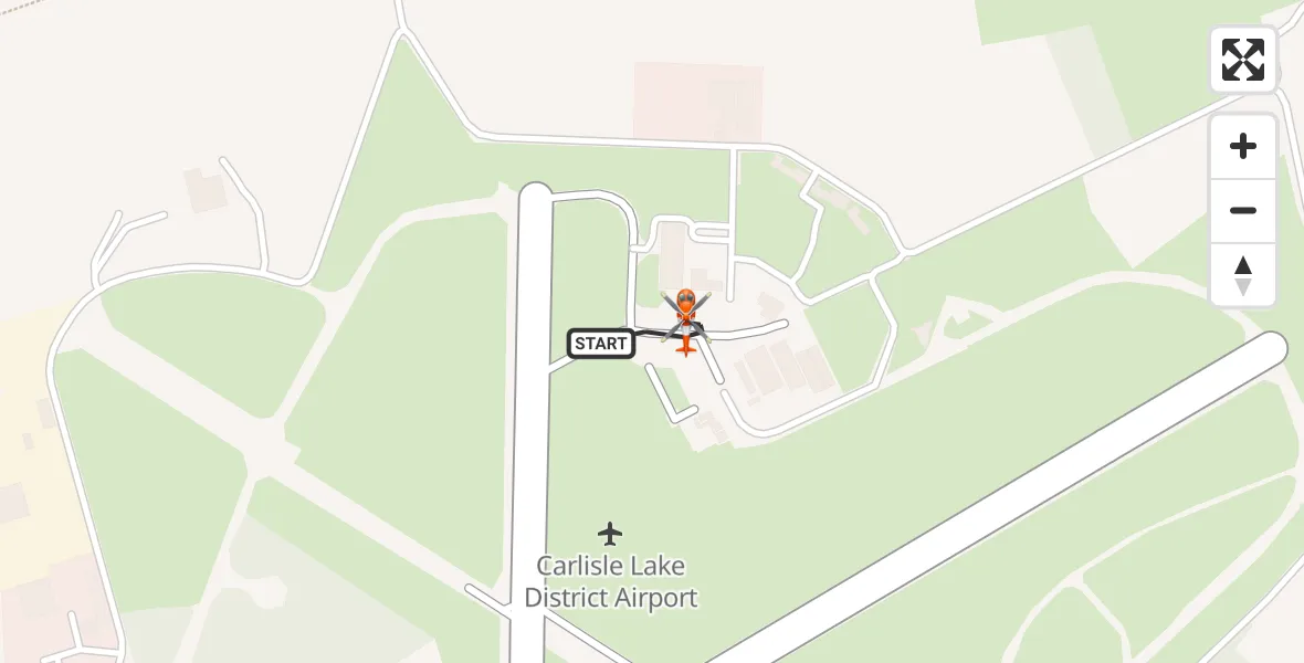 Flight route Coastguard Helicopter Carlisle Lake District Airport - Carlisle Lake District Airport, 11 May 2026, 15:26