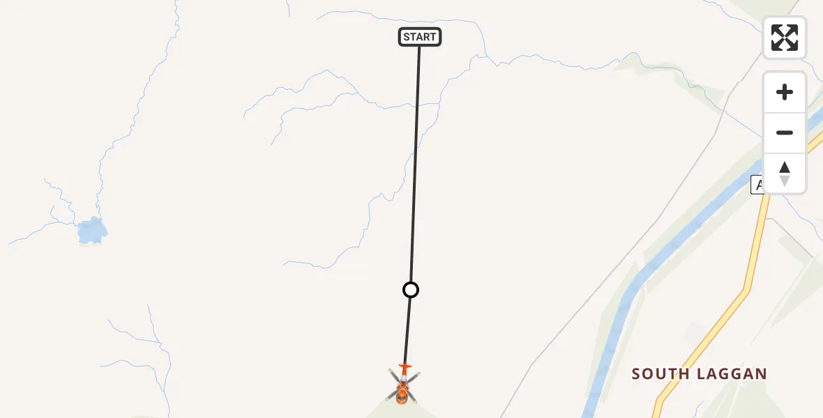 Flight route Coastguard Helicopter Highland - South Laggan, 11 May 2026, 15:41