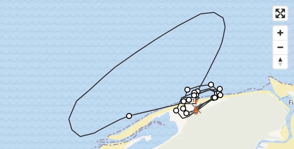 Flight route Coastguard Helicopter Buckie Loch - Buckie Loch, 11 May 2026, 21:38