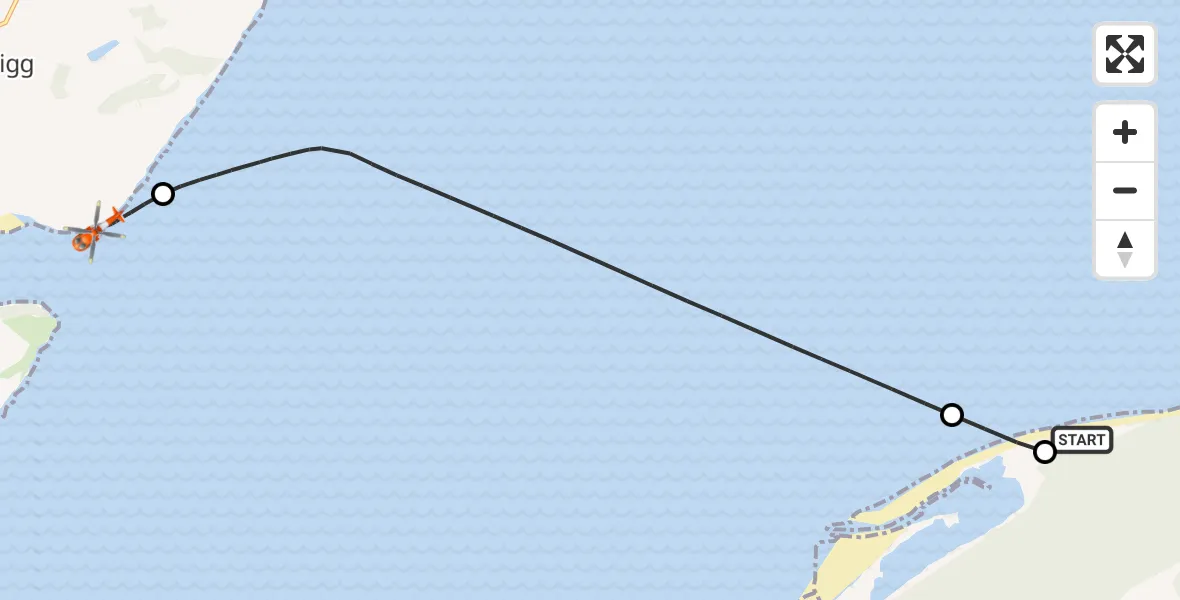 Flight route Coastguard Helicopter Buckie Loch - Castlecraig, 11 May 2026, 22:12