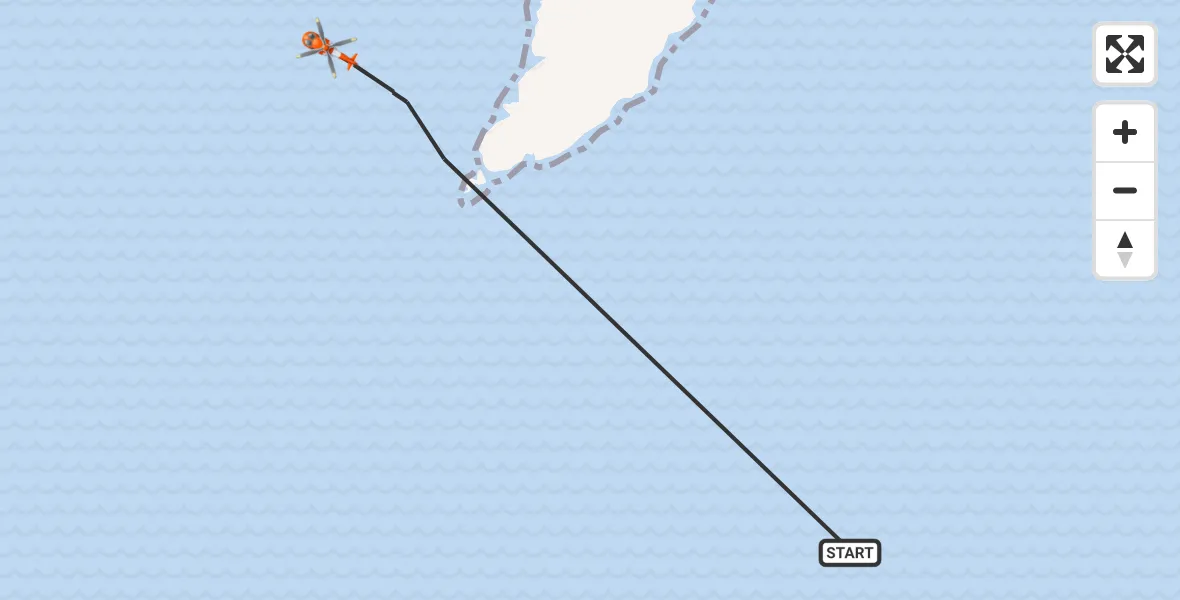 Flight route Coastguard Helicopter Inner Seas - Inner Seas, 12 May 2026, 10:51
