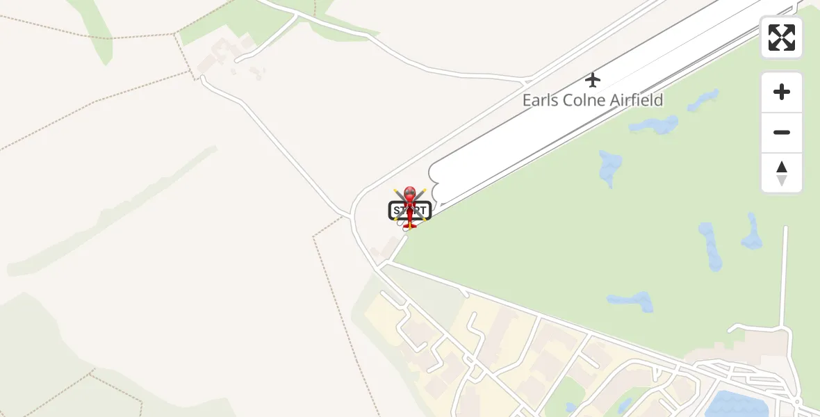 Flight route Air Ambulance Helicopter Earls Colne Airfield - Earls Colne Airfield, 13 May 2026, 07:01