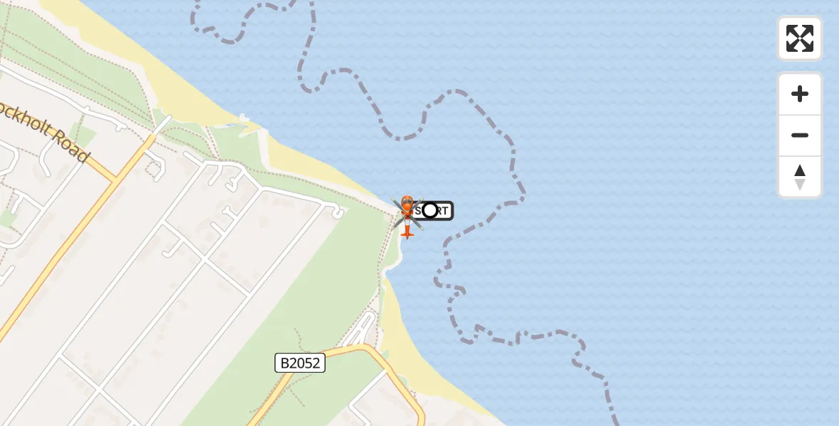 Flight route Coastguard Helicopter Thanet - Broadstairs, 14 May 2026, 09:45
