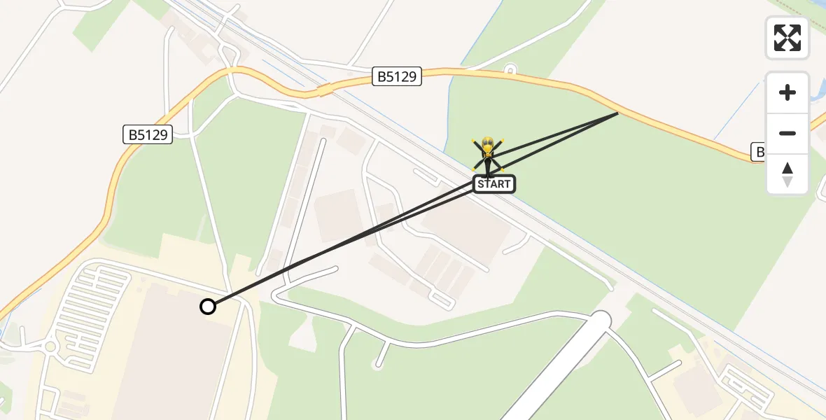 Flight route Police Helicopter Hawarden Airport - Saltney Ferry, 14 May 2026, 10:37