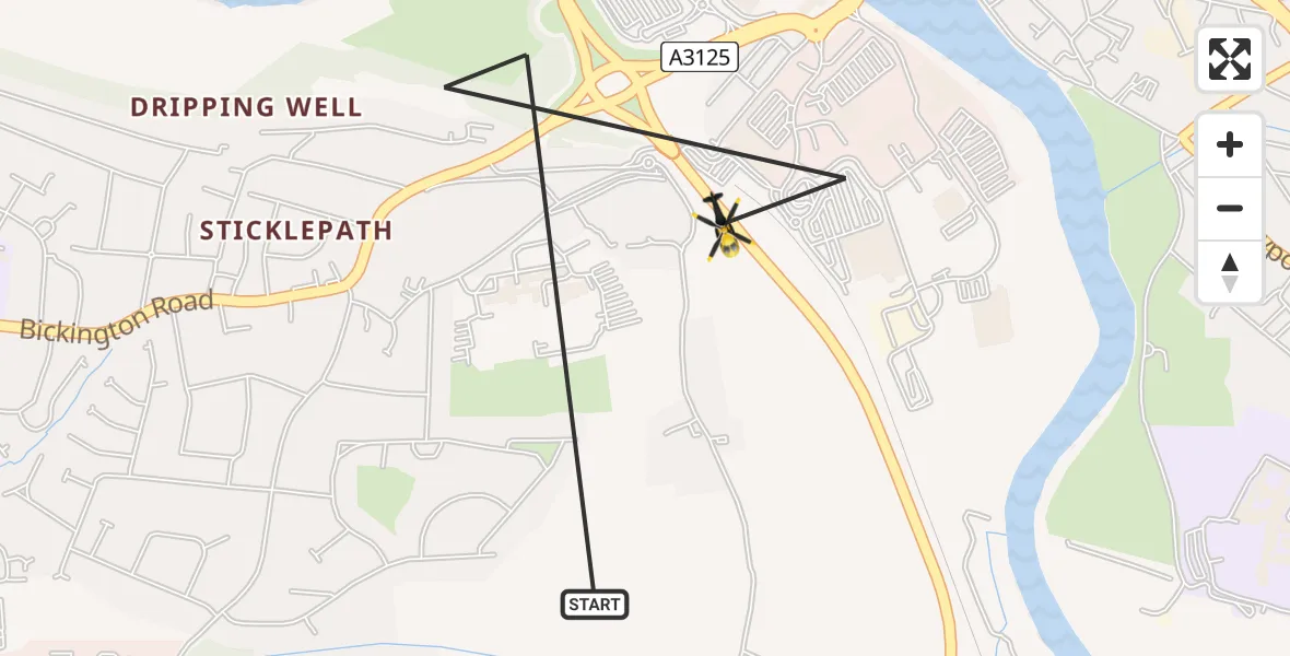 Flight route Police Helicopter North Devon - North Devon, 14 May 2026, 14:26