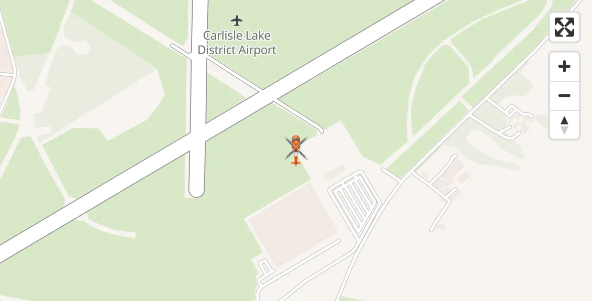 Flight route Coastguard Helicopter Carlisle Lake District Airport - Carlisle Lake District Airport, 14 May 2026, 15:10
