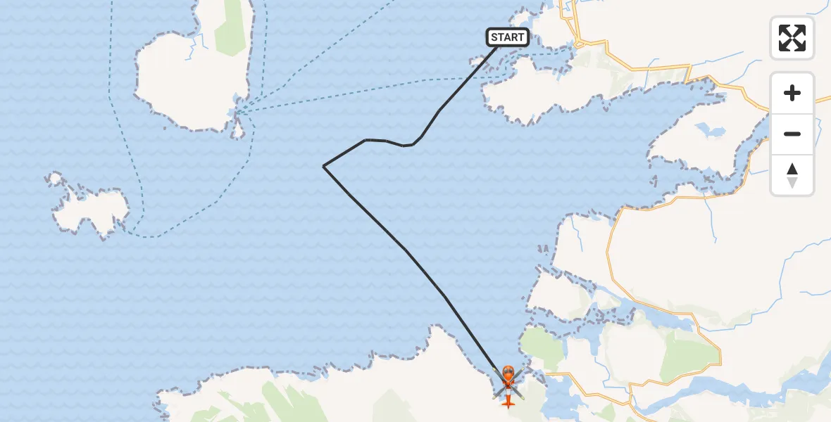 Flight route Coastguard Helicopter Inner Seas - Gortenfern, 14 May 2026, 15:45