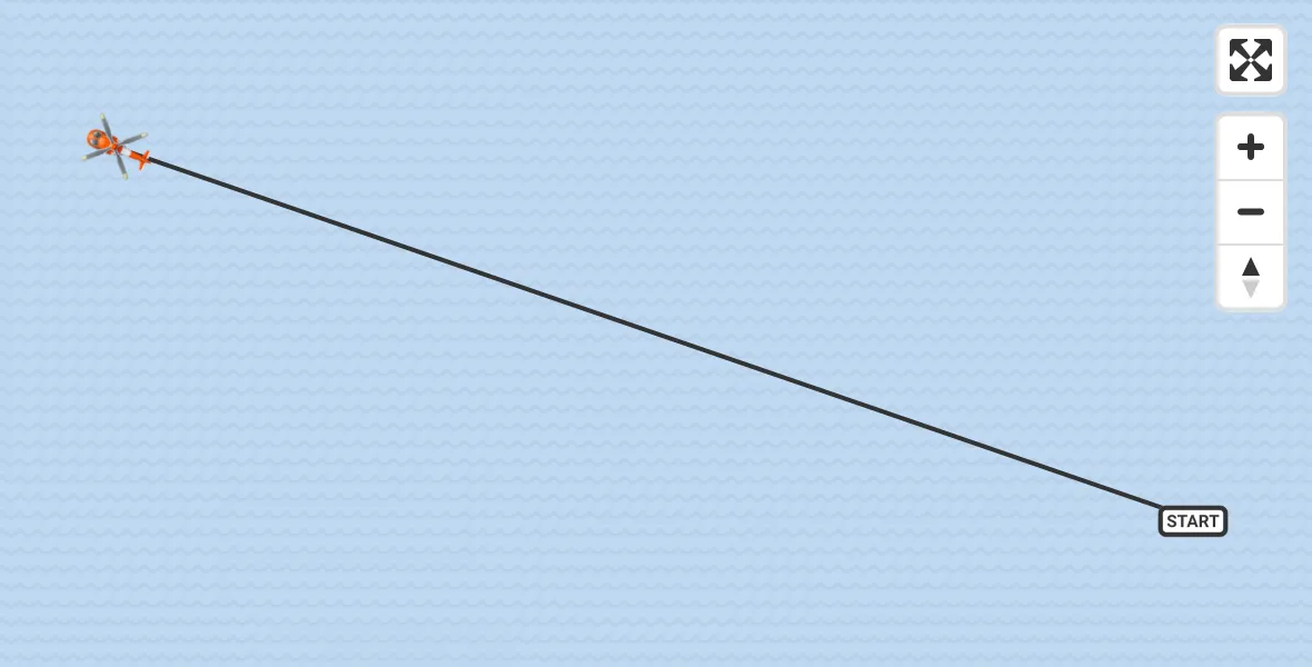Flight route Coastguard Helicopter North Atlantic Ocean - North Atlantic Ocean, 15 May 2026, 09:42