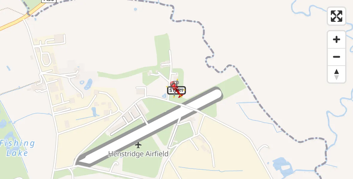 Flight route Air Ambulance Helicopter Henstridge Airfield - Henstridge Airfield, 15 May 2026, 09:58