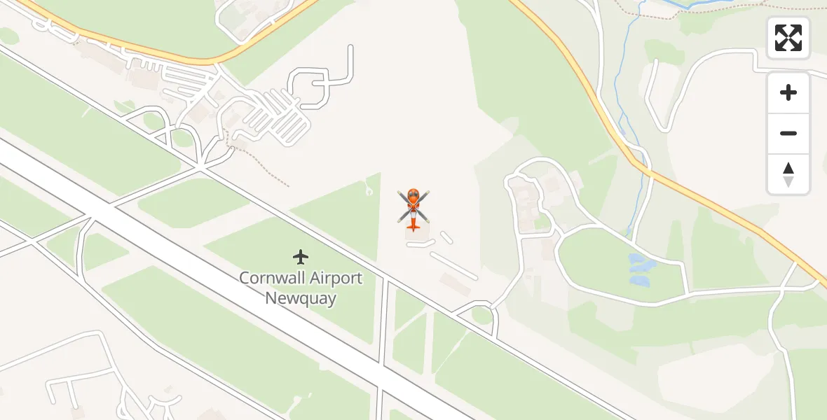 Flight route Coastguard Helicopter Cornwall Airport Newquay - Cornwall Airport Newquay, 15 May 2026, 10:42