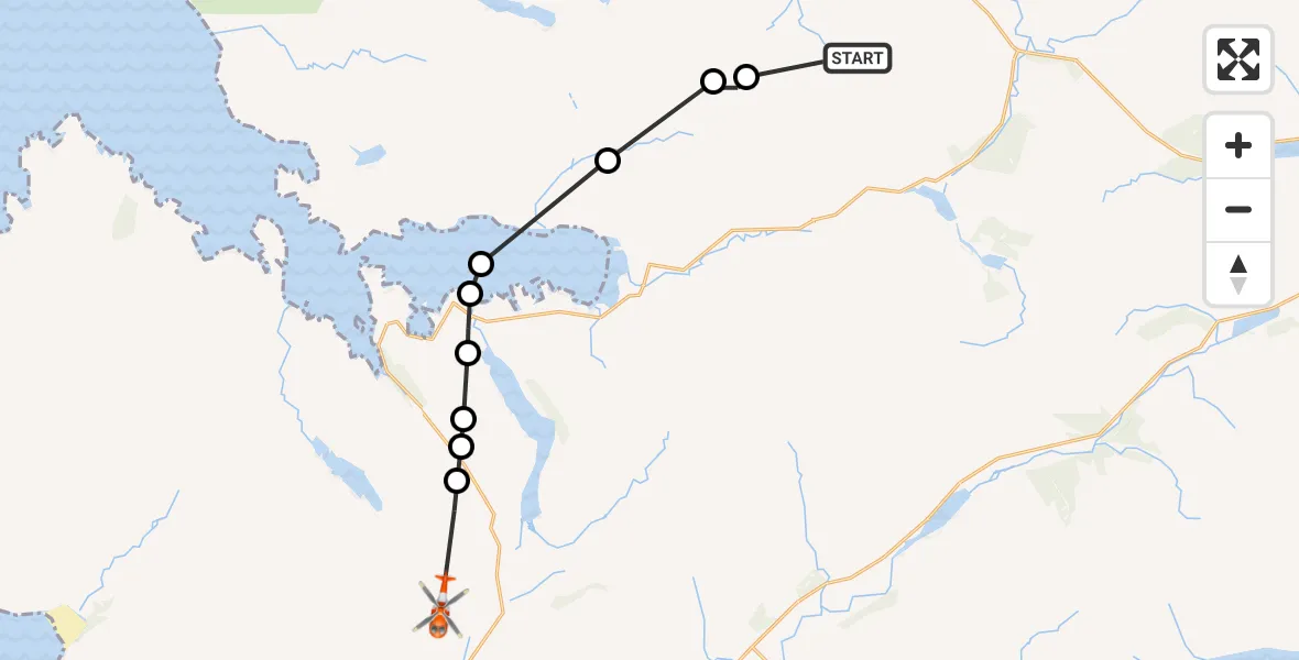 Flight route Coastguard Helicopter Highland - Highland, 15 May 2026, 14:18