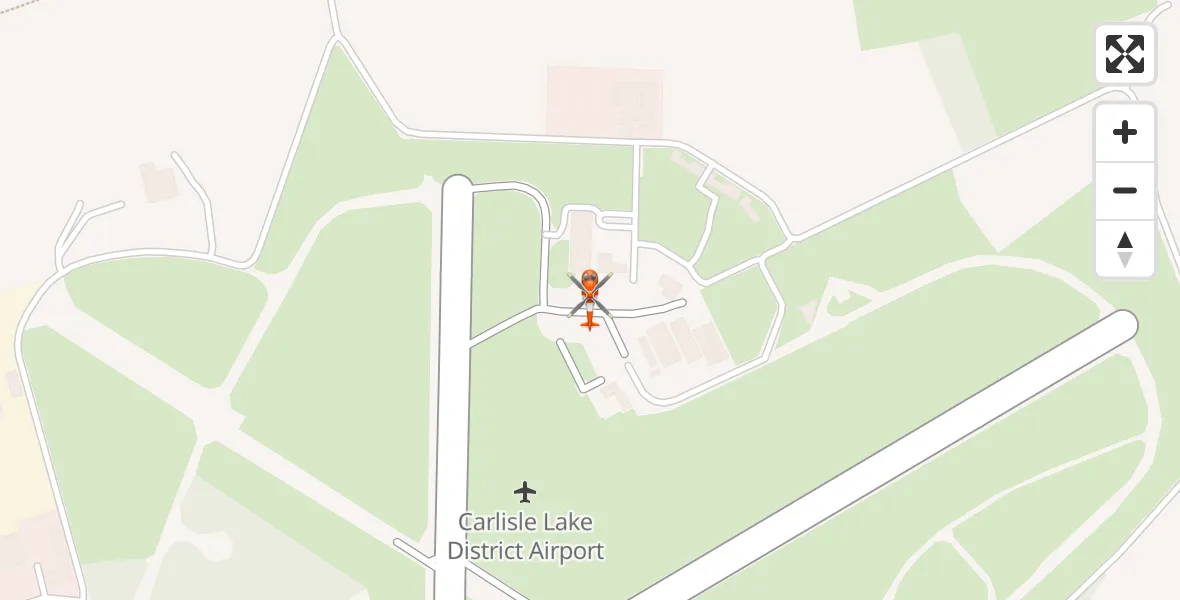 Flight route Coastguard Helicopter Carlisle Lake District Airport - Carlisle Lake District Airport, 15 May 2026, 14:19