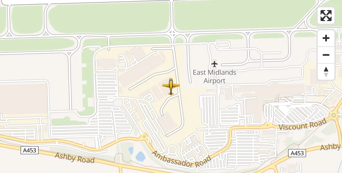 Flight route Police Aircraft East Midlands Airport - East Midlands Airport, 15 May 2026, 15:12