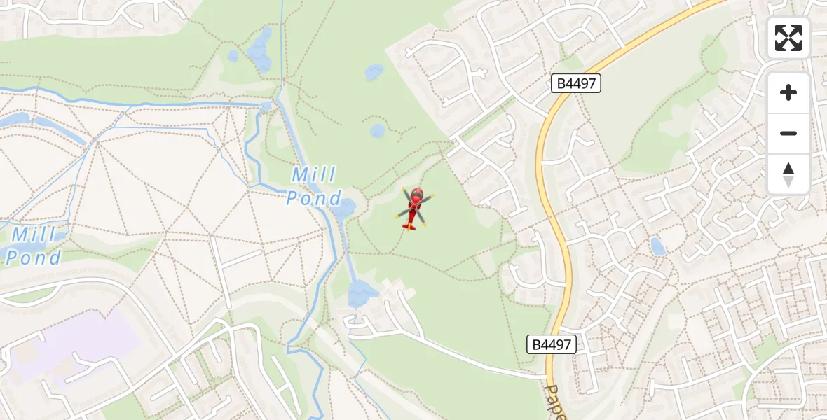 Flight route Air Ambulance Helicopter Redditch - Redditch, 15 May 2026, 15:29