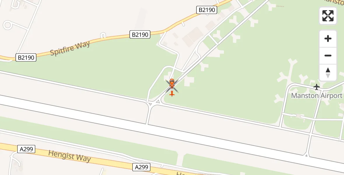 Flight route Coastguard Helicopter Manston Airport - Manston Airport, 15 May 2026, 16:42