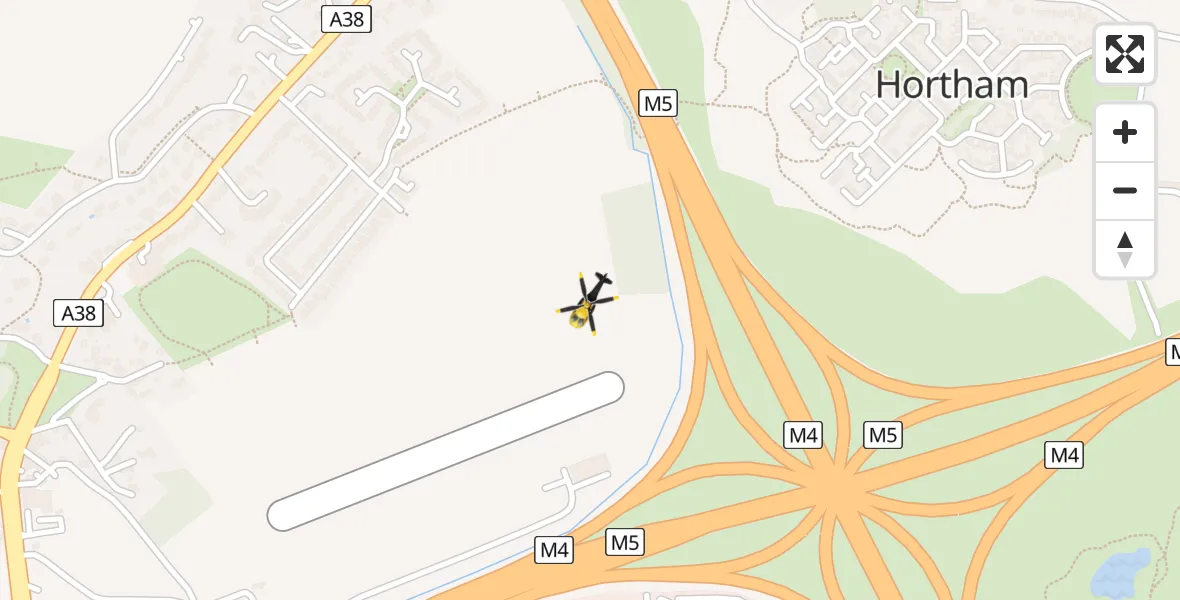 Flight route Police Helicopter Almondsbury Helicopter Base - Almondsbury Helicopter Base, 15 May 2026, 17:33