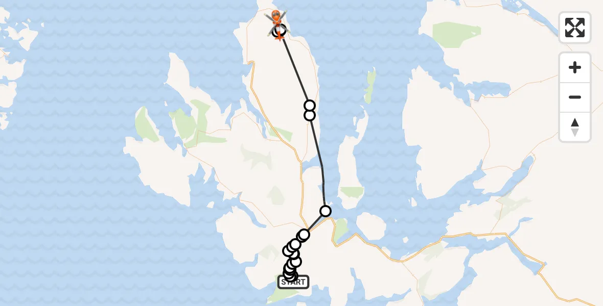 Flight route Coastguard Helicopter Highland - Staffin - Stafainn, 16 May 2026, 09:51