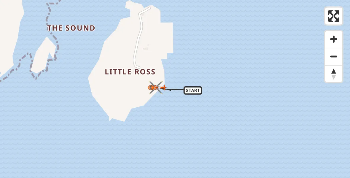Flight route Coastguard Helicopter Borgue - Borgue, 16 May 2026, 11:22