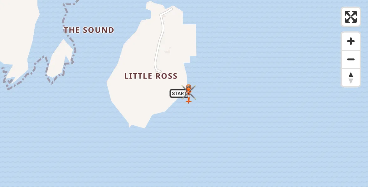 Flight route Coastguard Helicopter Borgue - Borgue, 16 May 2026, 11:30