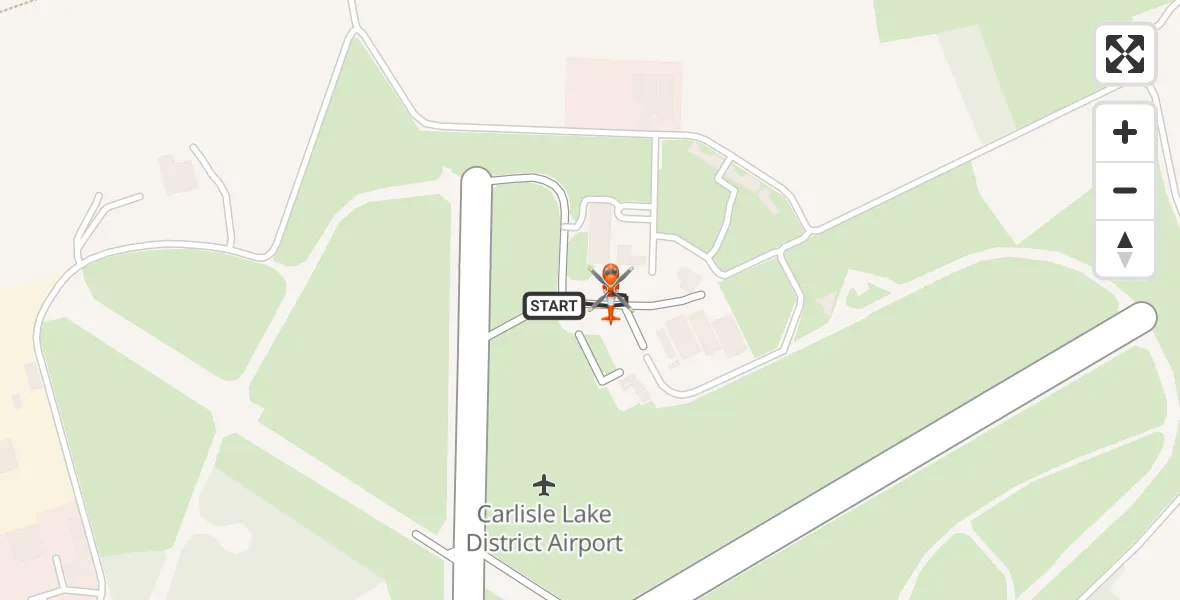 Flight route Coastguard Helicopter Carlisle Lake District Airport - Carlisle Lake District Airport, 16 May 2026, 12:04