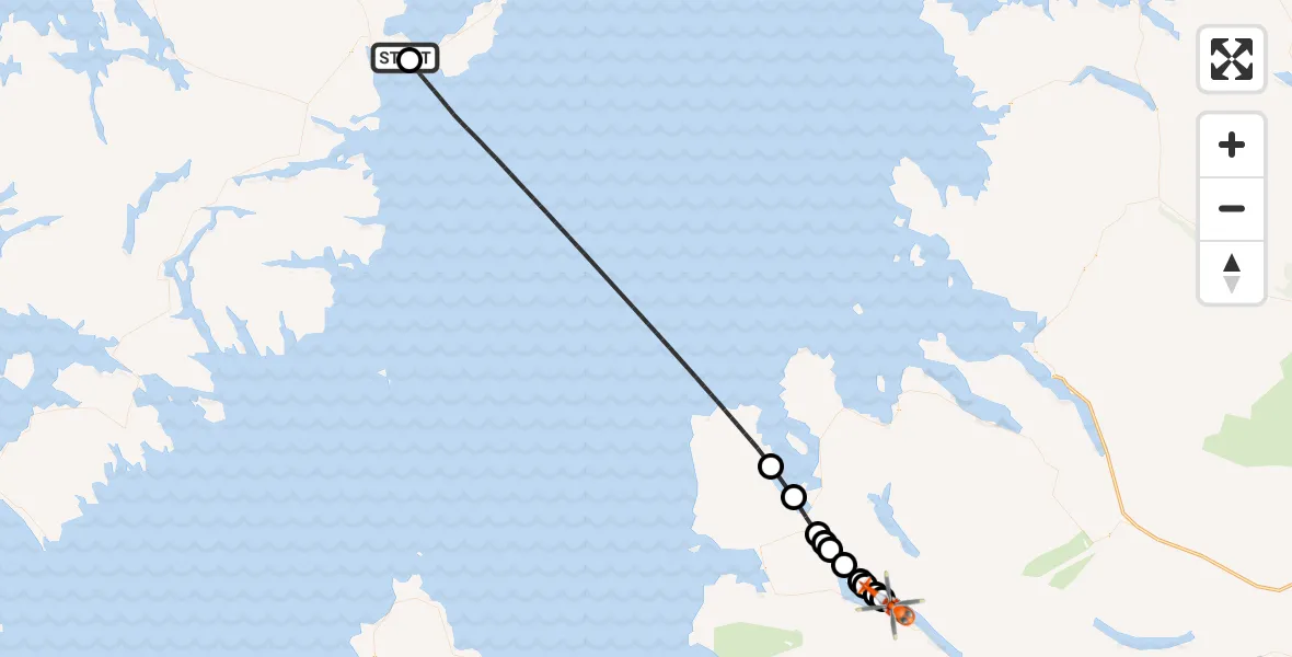 Flight route Coastguard Helicopter Stornoway Airport - Ploc Àird na h-Eibhe, 16 May 2026, 12:44