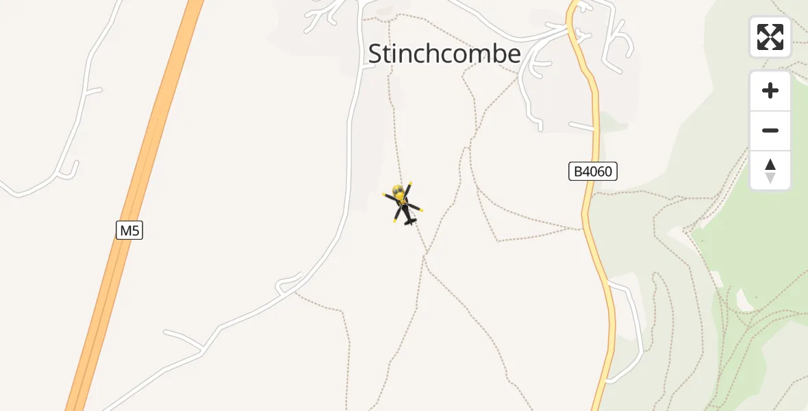 Flight route Police Helicopter Dursley - Dursley, 16 May 2026, 17:43